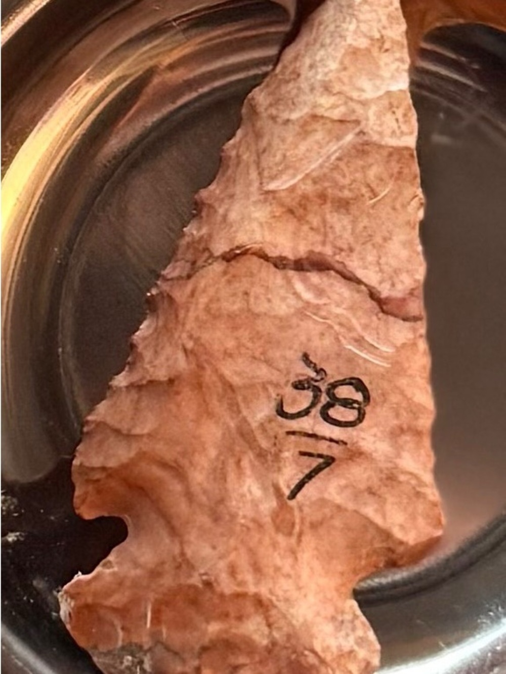 Hand-Forged Authentic Brown Stone Arrowhead Alabama/Northwest Florida